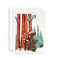 Bear Christmas Card Funny - Snow Woodland Animal Christmas Cards - Bear Family Kid