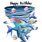 Tornado Shark Funny Valentine Card For Boyfriend Girlfriend