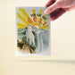 Funny Goat Encouragement Cards For Best Friends - Greatest Of All Time - Baby Goat Card For Her