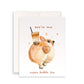 Corgi Boba Tea Valentines Day Card For Boyfriend - Cute Boba Card For Her - I Love You Card For Girlfriend