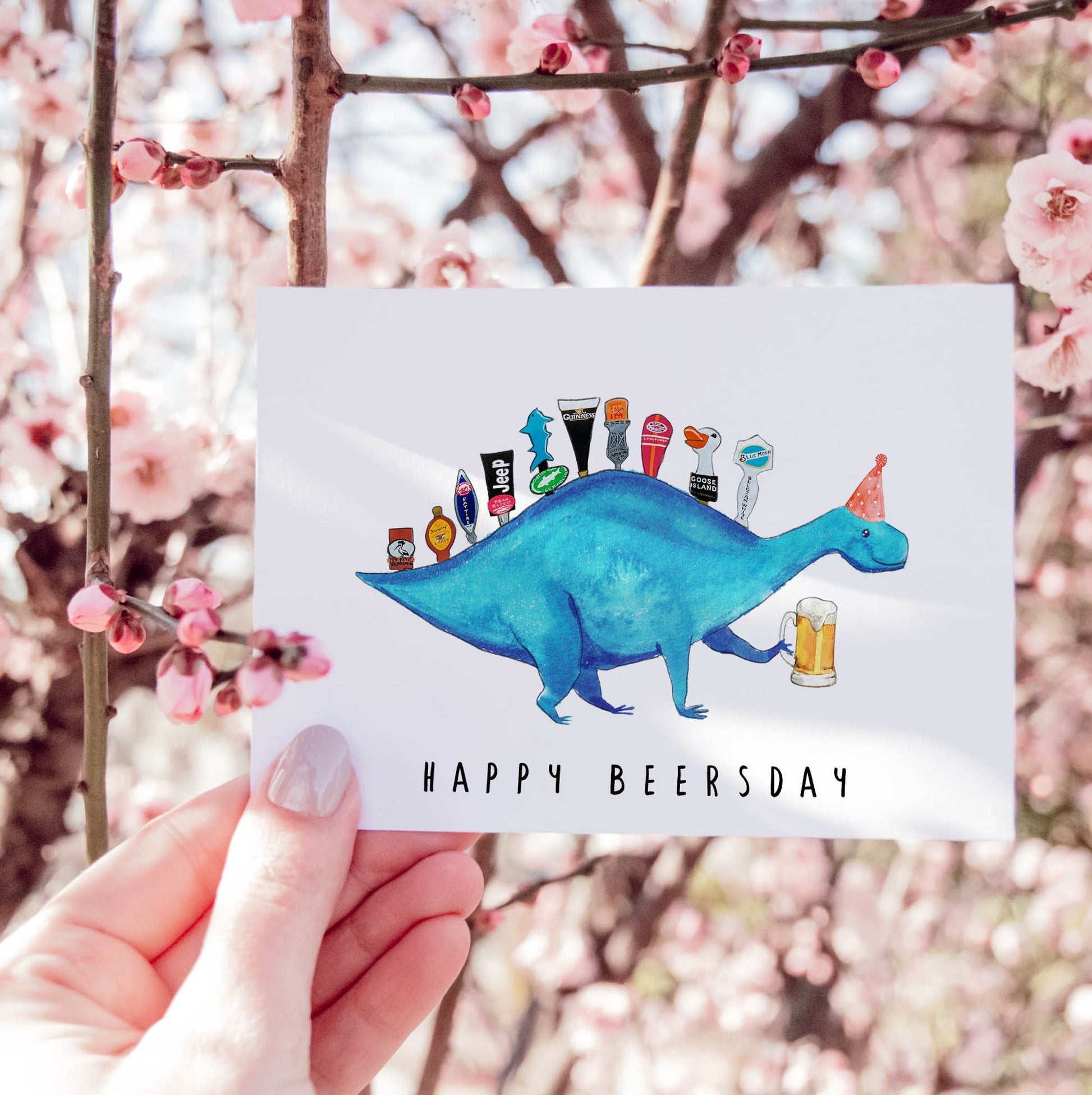 Dinosaur Beer Birthday Card Funny - 21st Birthday Card For Brother Beer Lover Gift