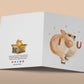 Corgi Valentines Day Card For Him - I Love You Card For Girlfriend - Cute Dog Lover Anniversary Card For Husband