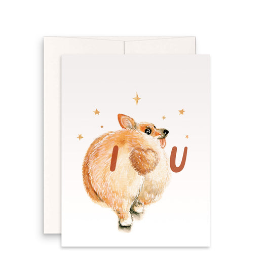 Corgi Valentines Day Card For Him - I Love You Card For Girlfriend - Cute Dog Lover Anniversary Card For Husband