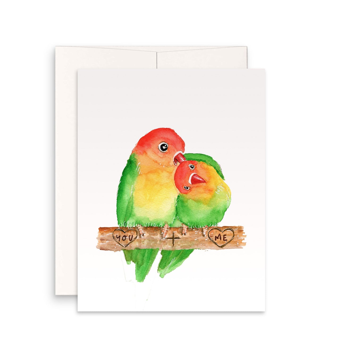 Lovebird Couple Valentine's Day Card For Wife - Cute Anniversary Card For Boyfriend - Custom Anniversary Card For Husband