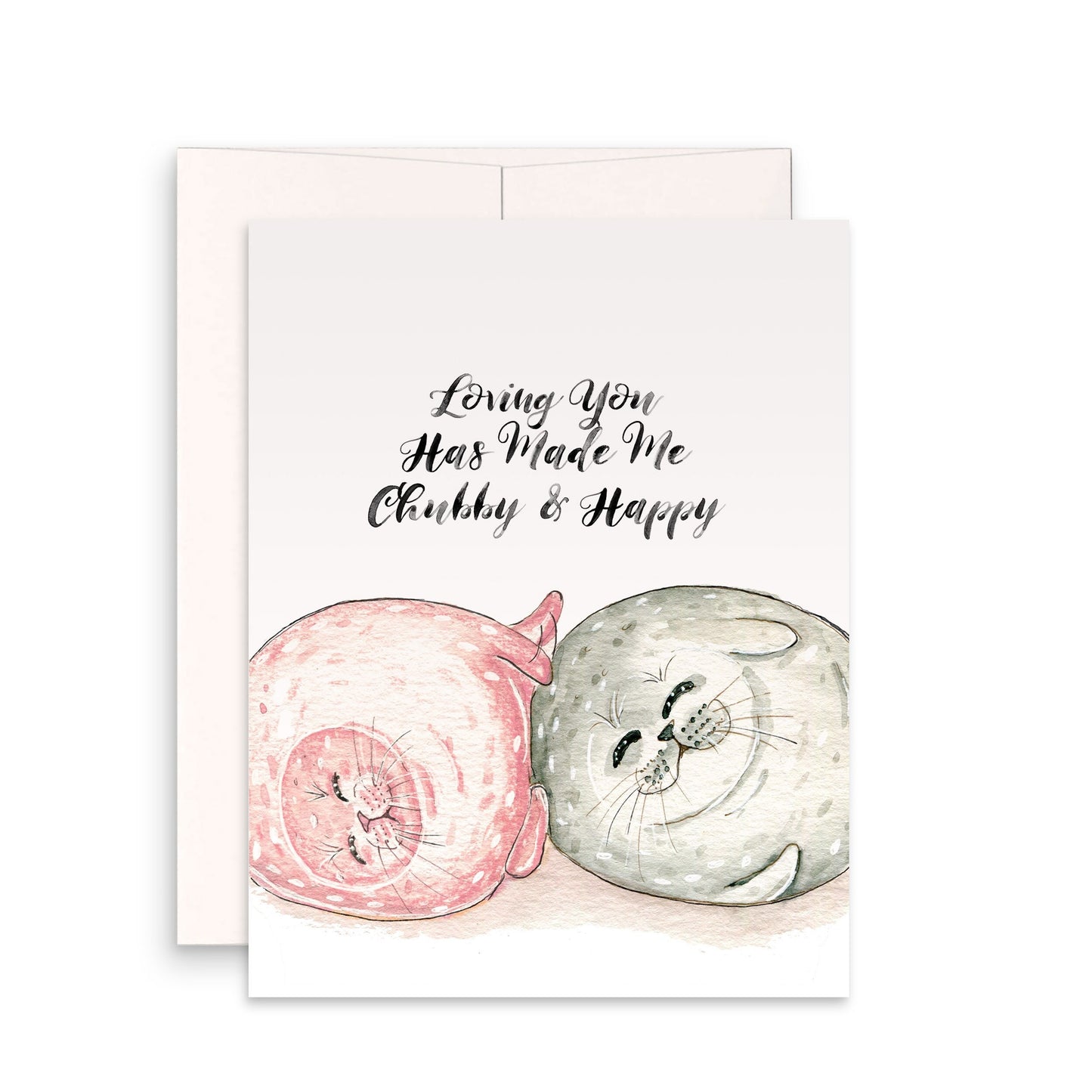 Chunky Seal Couple Anniversary Card For Husband - Funny Valentines Day Card For Girlfriend