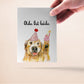 Oldie Goldie Dog Birthday Card Funny - 60th Birthday Gift From The Dog - Golden Retriever Dog Card