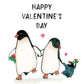 Mom Dad Penguin Valentines Card For Husband - Happy Love Day - Anniversary Card From Baby - Romantic Cards For Couples