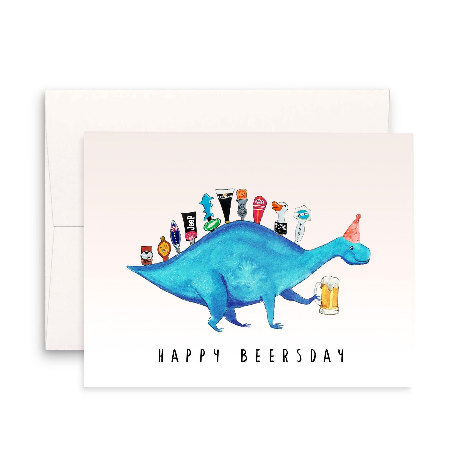 Dinosaur Beer Birthday Card Funny - 21st Birthday Card For Brother Beer Lover Gift