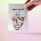 Funny Easter Cards For Best Friends - Creepy Rabbit Cats Easter Cards