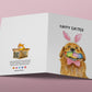 Golden Retriever Dog Funny Easter Cards For Kids - Watercolor Egg Easter Gifts For Granddaughter