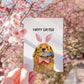 Golden Retriever Dog Funny Easter Cards For Kids - Watercolor Egg Easter Gifts For Granddaughter