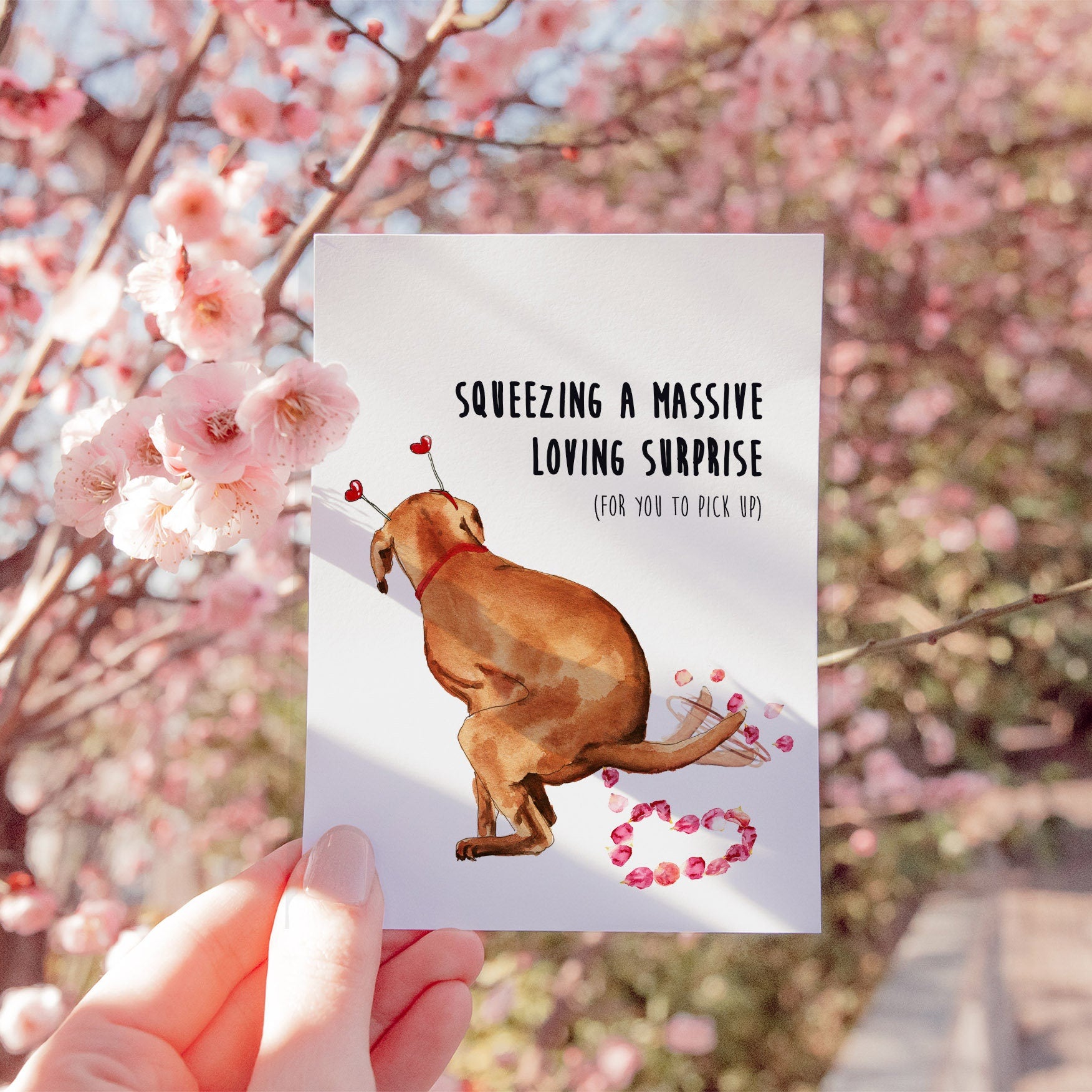 Naughty Lab Dog Valentines Day Card Funny - Squeeze Massive Surprise For Dog Lovers - Anniversary Gifts From The Dog