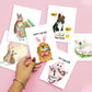 Raccoon Funny Easter Card Set - Chocolate Bunny Gift