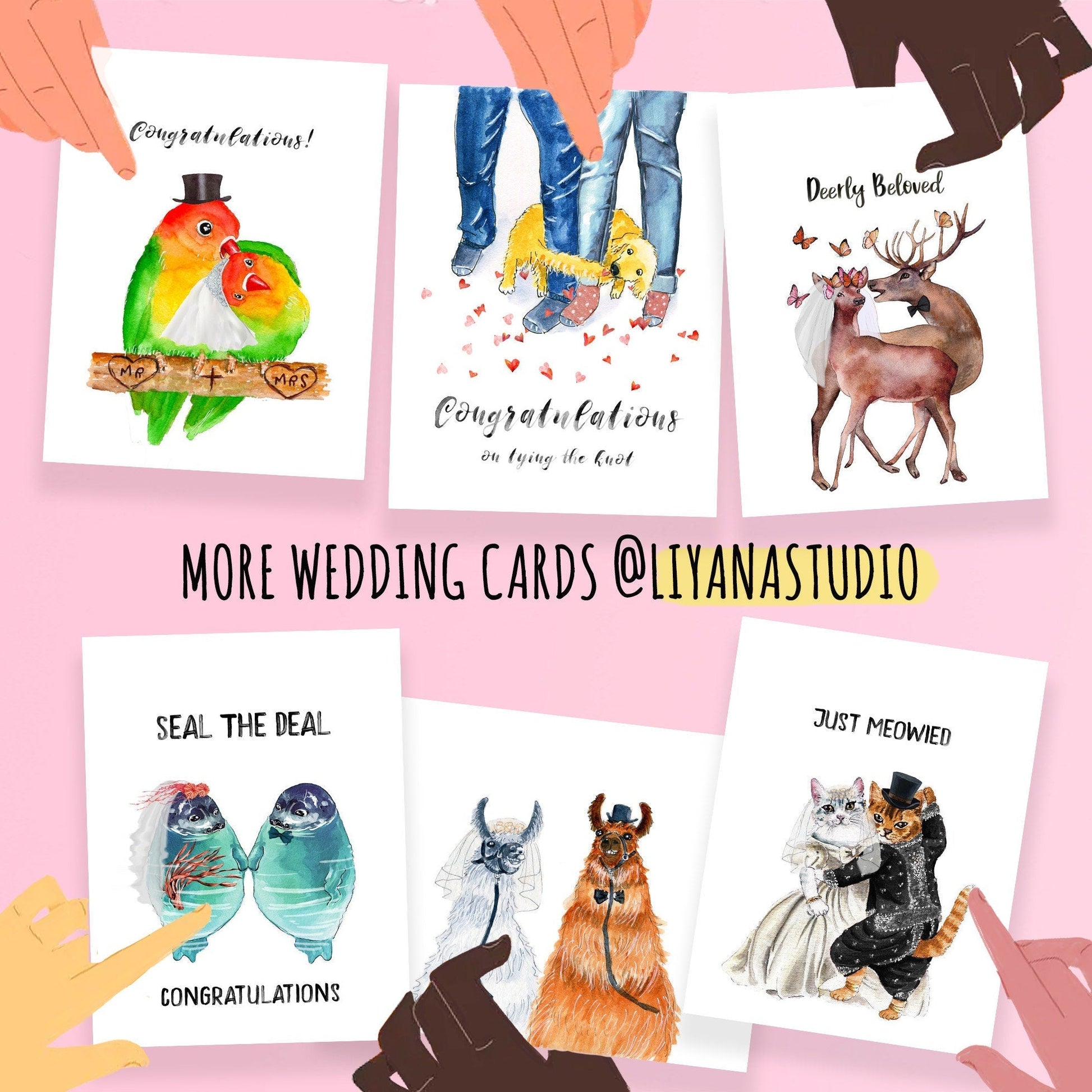 Cat Royal Wedding Card Funny - Just Married Couples First Dance