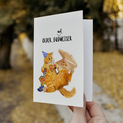 Chocolate Cat Valentines Day Card For Boyfriend - Orange Cats Lover Galentines Day Card For girlfriend - Valentines Husband Card For Him