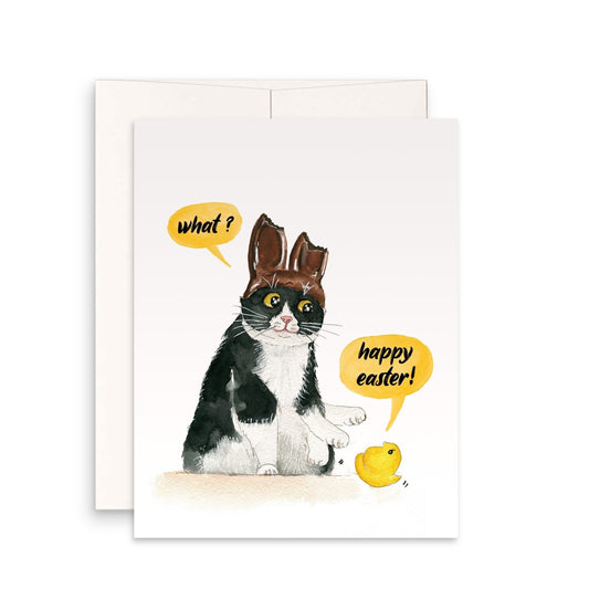 Naughty Cat Easter Cards For Kids - Funny Easter Card For Tuxedo Cats Lovers