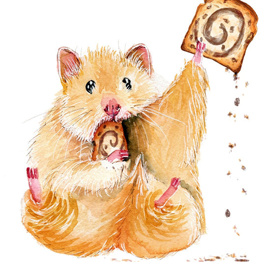 Hamster Cute Mothers Day Card Funny - Toast For Raisin Me - Happy Mother's Day Gift From Daughter