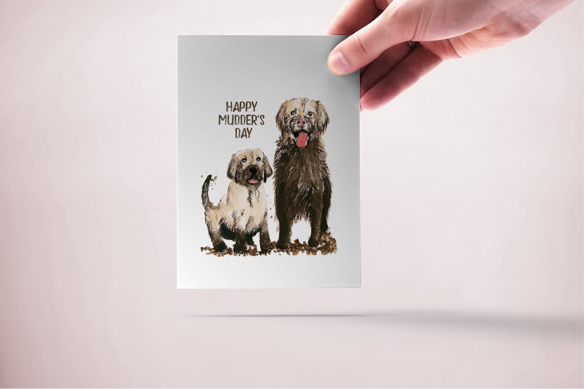 Mud Dog Mother's Day Card Funny - Happy Mother's Day Cards From The Dog - Golden Retriever Dog Mom Gifts