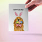Golden Retriever Dog Funny Easter Cards For Kids - Watercolor Egg Easter Gifts For Granddaughter