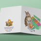 Rabbit Bunny Easter Cards For Kids - Watercolor Egg Easter Gifts For Granddaughter