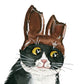 Naughty Cat Easter Cards For Kids - Funny Easter Card For Tuxedo Cats Lovers