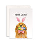 Golden Retriever Dog Funny Easter Cards For Kids - Watercolor Egg Easter Gifts For Granddaughter