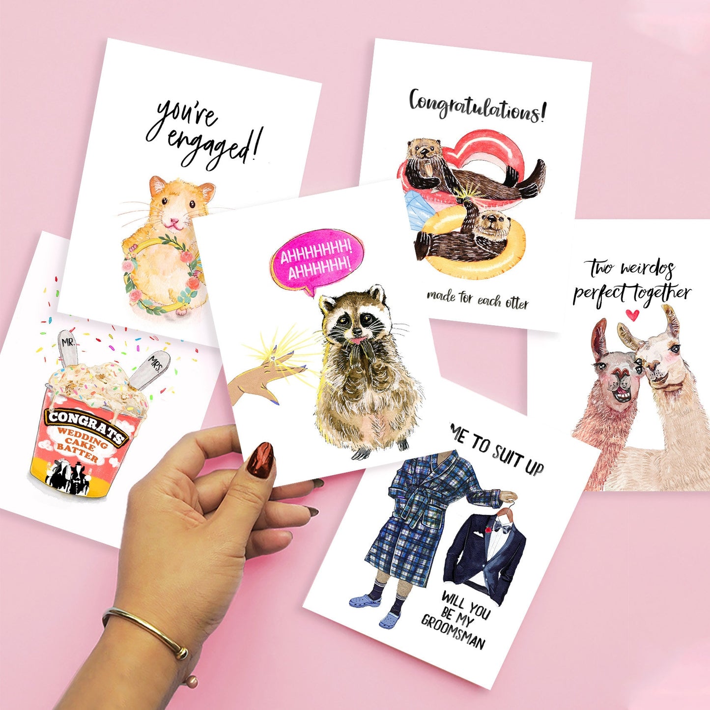 Gay Llamas Lesbian Wedding Card Funny