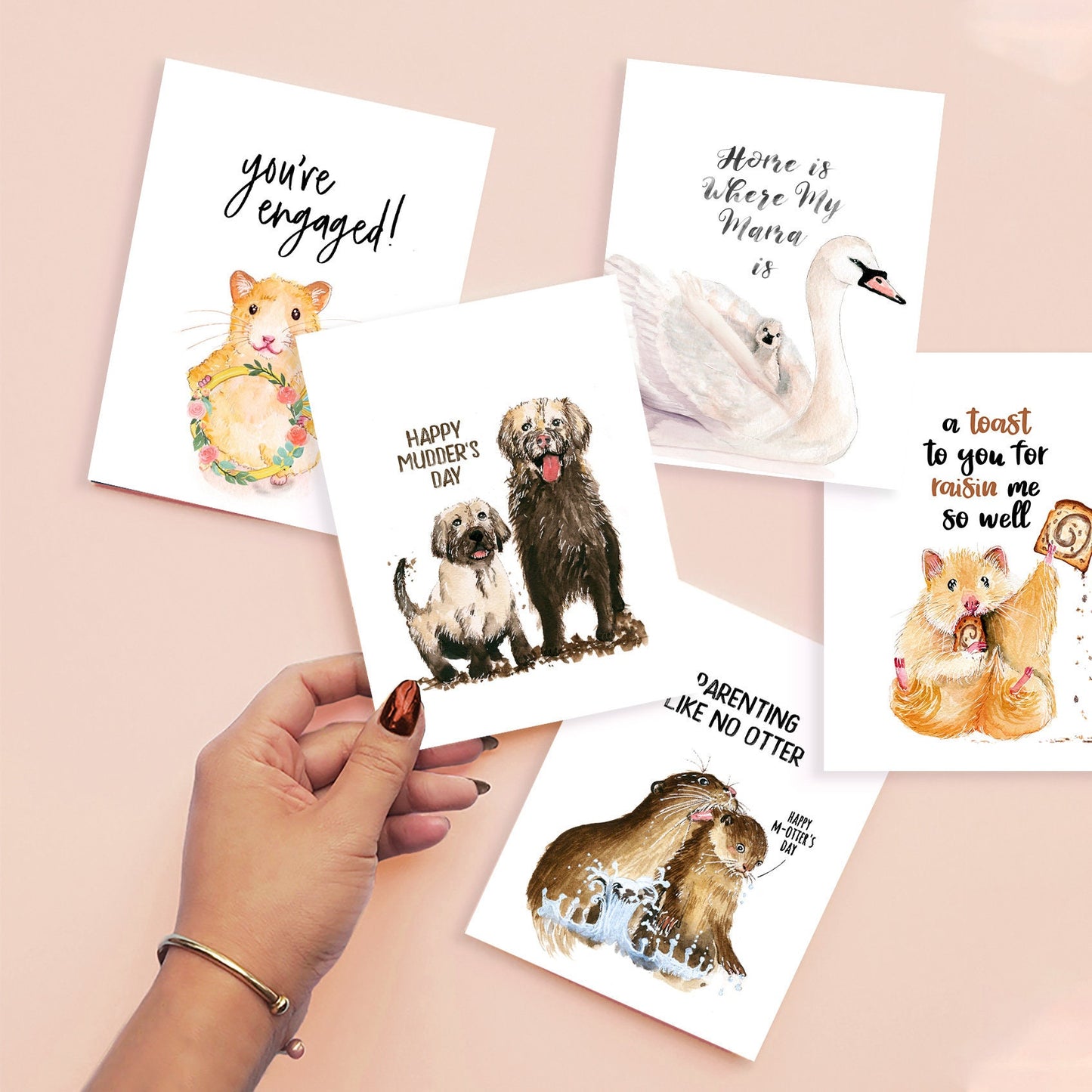 Lion Funny Mothers Day Card From Daughter - Lions Mom And Baby Birthday Card For Mom
