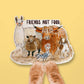 Vegan Sticker - Friends Not Food Animal Rights - Vegan Gifts Herbivore Stickers - Barn Farm Animals Llama Chicken Cow Goat Alpaca Sheep