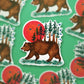 Redwood Forest Sticker - California Bear Sticker - Camping Sticker For Nature Lover Gift - Waterproof Stickers - Liyana Studio
