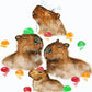 Capybara Holiday Cards For Friends - Hot Spring Bathing Capy Family Funny Christmas Card Set - Happy New Year Cards From Baby -Liyana Studio