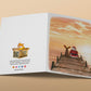 Sunset Christmas Card Set - Santa's Dog Boat Dock Gift For Her - Tropical Beach Christmas In July Lake House Gifts For Him