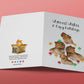 Capybara Holiday Cards For Friends - Hot Spring Bathing Capy Family Funny Christmas Card Set - Happy New Year Cards From Baby -Liyana Studio
