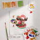 Postcard Perpetual Calendar - Party Animal Birthday Calendar - Watercolor Illustrated Small Desk Calendar With Stand - Liyana Studio