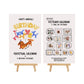 Postcard Perpetual Calendar - Party Animal Birthday Calendar - Watercolor Illustrated Small Desk Calendar With Stand - Liyana Studio