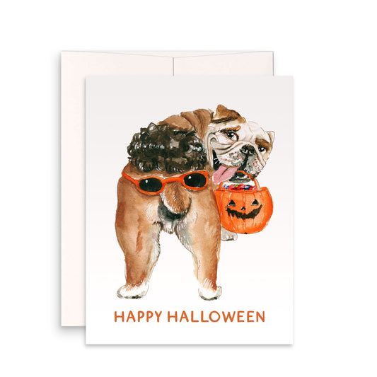 Bulldog Halloween Cards Funny - Halloween Costumes Bull Dog Lover Gift For Dog Mom