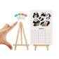 Postcard Perpetual Calendar - Party Animal Birthday Calendar - Watercolor Illustrated Small Desk Calendar With Stand - Liyana Studio