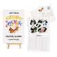 Postcard Perpetual Calendar - Party Animal Birthday Calendar - Watercolor Illustrated Small Desk Calendar With Stand - Liyana Studio