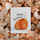 Cat Turkey Leg Happy Thanksgiving Cards Funny - Tabby Orange Cat Holiday Card For Cat Lover Gift - Handmade By Liyana Studio Greetings