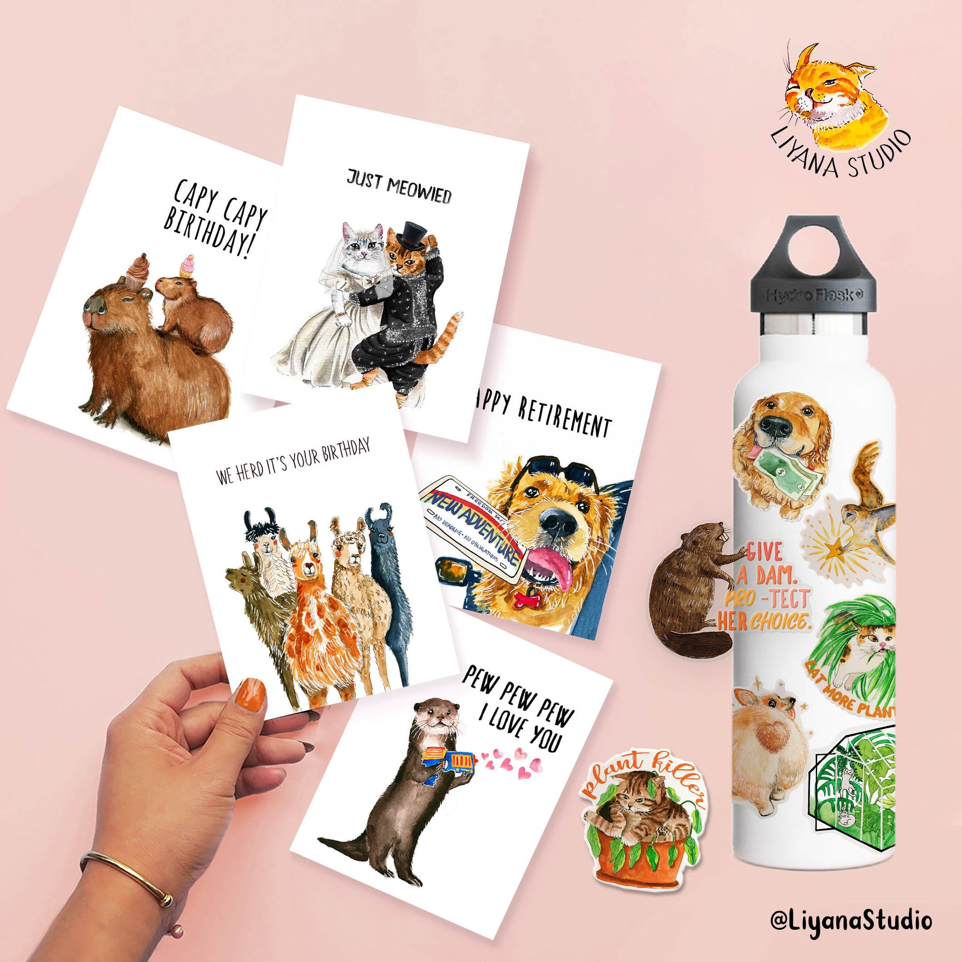 Groundhog Birthday Cards Funny - Groundhog Day Gift For Friend - Liyana Studio Handmade Greeting Card