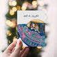 Winter Wonderland Dog Christmas Card Funny - All Is Bright Christmas Light - Pit bull Dog Holiday Cards Pack - Handmade By Liyana Studio