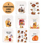 Funny Thanksgiving Cards Set - Turkey Dog Cat Holiday Cards For Friends- Handmade Greeting Cards By Liyana Studio