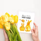 10 Happy Easter Cards Pack - Easter Bunny Egg Basket Gifts- Spring Greeting Card Pack For Kids - Liyana Studio Greeting Cards Handmade
