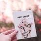 10 Happy Easter Cards Pack - Easter Bunny Egg Basket Gifts- Spring Greeting Card Pack For Kids - Liyana Studio Greeting Cards Handmade