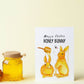 Honey Bunny Funny Easter Cards For Kids - Watercolor Happy Easter Bunny Card For Grandkids - Liyana Studio Greeting Cards Handmade