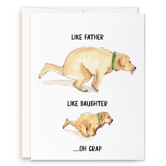 Dad And Daughter Happy Fathers Day Card Funny - Like Father Like Daughter - Dad Birthday Cards From Son