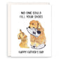 Dad And Daughter Happy Fathers Day Card Funny - Dad Birthday Cards From Son - Following In Father's Footsteps Dog Dad Card For Husband