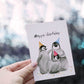 Baby Penguins Cute Birthday Card For Friends - Liyana Studio Greeting Cards Handmade