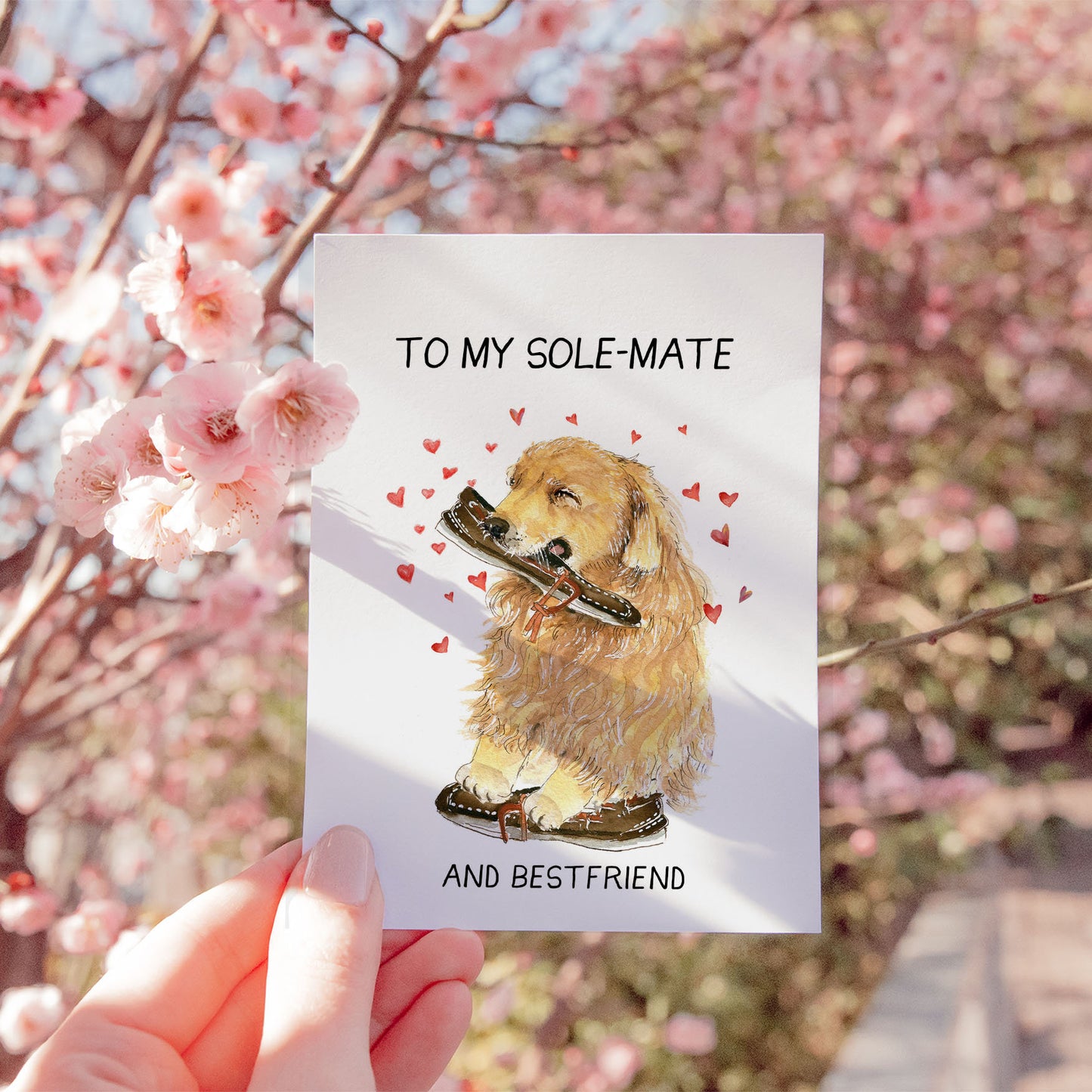 Cute Dog Anniversary Card For Husband - Best Friend Sole Mate Leather Anniversary Gift For Girlfriend