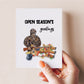 Deer Hunting Christmas Card Funny - Open Season Hunter Holiday Card For Boyfriend - Liyana Studio Handmade Card
